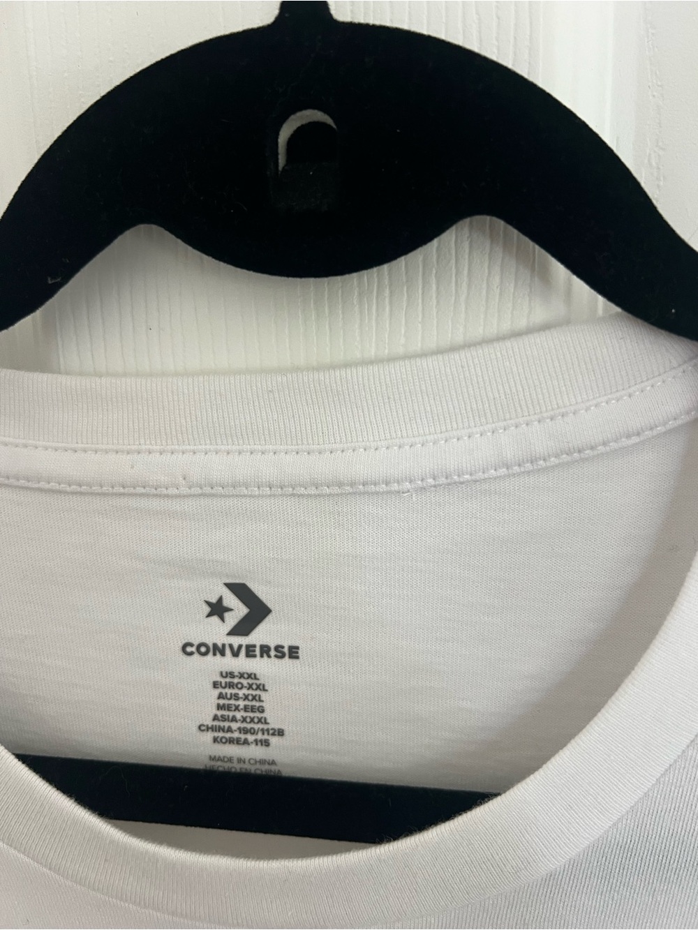 Converse White Tee with Black, Teal & Pink Lightning Bolt Graphic - Picture 3 of 7